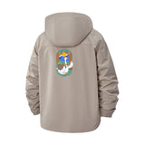 Anime Character Illustration Unisex Full-Zip Printed Waterproof Hooded Windbreaker