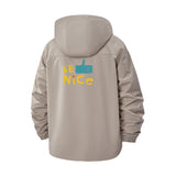 Be Nice Message Unisex Full-Zip Printed Waterproof Hooded Windbreaker