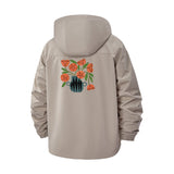 Vase Floral Arrangement Unisex Full-Zip Printed Waterproof Hooded Windbreaker