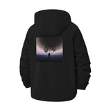 Surreal Moonlit Landscape Unisex Full-Zip Printed Waterproof Hooded Windbreaker