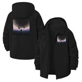Surreal Moonlit Landscape Unisex Full-Zip Printed Waterproof Hooded Windbreaker