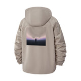 Surreal Moonlit Landscape Unisex Full-Zip Printed Waterproof Hooded Windbreaker