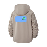 Chat Bubble Graphic Unisex Full-Zip Printed Waterproof Hooded Windbreaker