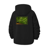 Botanical Leaves Unisex Full-Zip Printed Waterproof Hooded Windbreaker