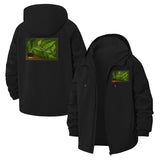 Botanical Leaves Unisex Full-Zip Printed Waterproof Hooded Windbreaker