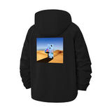 Surreal Desert Sculpture Unisex Full-Zip Printed Waterproof Hooded Windbreaker
