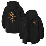 Celestial Starburst Unisex Full-Zip Printed Waterproof Hooded Windbreaker