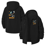 Halloween Boo Unisex Full-Zip Printed Waterproof Hooded Windbreaker