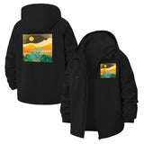 Tropical Landscape Unisex Full-Zip Printed Waterproof Hooded Windbreaker