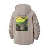 Abstract Landscape Unisex Full-Zip Printed Waterproof Hooded Windbreaker