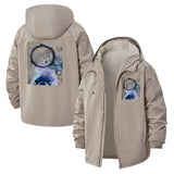 Abstract Cosmic Art Unisex Full-Zip Printed Waterproof Hooded Windbreaker