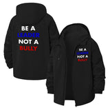 Be a Leader Not a Bully Unisex Full-Zip Printed Waterproof Hooded Windbreaker