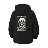 Skeleton Tarot Unisex Full-Zip Printed Waterproof Hooded Windbreaker