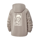 Skeleton Tarot Unisex Full-Zip Printed Waterproof Hooded Windbreaker
