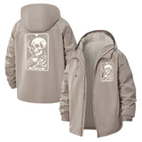 Skeleton Tarot Unisex Full-Zip Printed Waterproof Hooded Windbreaker