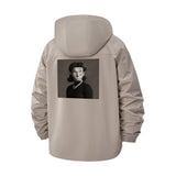 Vintage Portrait Unisex Full-Zip Printed Waterproof Hooded Windbreaker