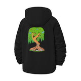Whimsical Tree Unisex Full-Zip Printed Waterproof Hooded Windbreaker