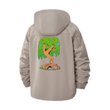 Whimsical Tree Unisex Full-Zip Printed Waterproof Hooded Windbreaker