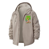 Whimsical Tree Unisex Full-Zip Printed Waterproof Hooded Windbreaker