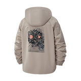 Distressed Monster Face Unisex Full-Zip Printed Waterproof Hooded Windbreaker