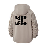 Less Is More Unisex Full-Zip Printed Waterproof Hooded Windbreaker