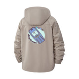 Retro Cell Phone Unisex Full-Zip Printed Waterproof Hooded Windbreaker