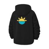 Sunrise Graphic Unisex Full-Zip Printed Waterproof Hooded Windbreaker