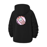 Retro Digital Pet Unisex Full-Zip Printed Waterproof Hooded Windbreaker