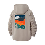 Mountain Wilderness Unisex Full-Zip Printed Waterproof Hooded Windbreaker
