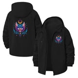 Mystical Owl Unisex Full-Zip Printed Waterproof Hooded Windbreaker