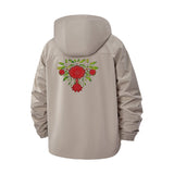 Botanical Floral Unisex Full-Zip Printed Waterproof Hooded Windbreaker