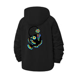 Pixel Angler Fish Unisex Full-Zip Printed Waterproof Hooded Windbreaker