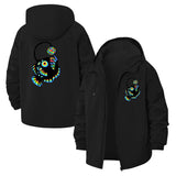 Pixel Angler Fish Unisex Full-Zip Printed Waterproof Hooded Windbreaker