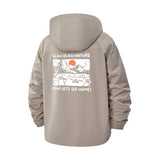 Blah Blah Nature Comic Unisex Full-Zip Printed Waterproof Hooded Windbreaker