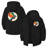Origami Bird Unisex Full-Zip Printed Waterproof Hooded Windbreaker