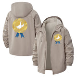 Certified Silly Goose Unisex Full-Zip Printed Waterproof Hooded Windbreaker