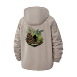 Forest Wildlife Unisex Full-Zip Printed Waterproof Hooded Windbreaker