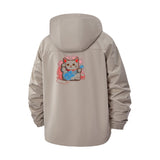 Rockstar Cat Unisex Full-Zip Printed Waterproof Hooded Windbreaker