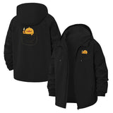 Cute Cat Pocket Unisex Full-Zip Printed Waterproof Hooded Windbreaker