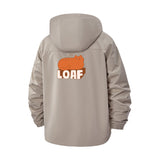 Cat Loaf Meme Unisex Full-Zip Printed Waterproof Hooded Windbreaker
