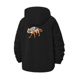 Wolf Illustration Unisex Full-Zip Printed Waterproof Hooded Windbreaker
