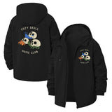 Cozy Skull Home Club Unisex Full-Zip Printed Waterproof Hooded Windbreaker
