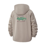 Whimsical Rat Motif Unisex Full-Zip Printed Waterproof Hooded Windbreaker