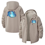 Mystical Forest Deer Unisex Full-Zip Printed Waterproof Hooded Windbreaker