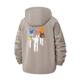 Colorful Dog Group Unisex Full-Zip Printed Waterproof Hooded Windbreaker