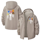 Colorful Dog Group Unisex Full-Zip Printed Waterproof Hooded Windbreaker