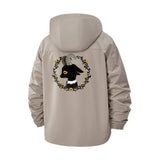 Ram Skull Wreath Unisex Full-Zip Printed Waterproof Hooded Windbreaker