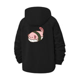 Cute Sushi Cat Unisex Full-Zip Printed Waterproof Hooded Windbreaker