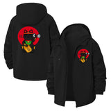Lucky Cat Unisex Full-Zip Printed Waterproof Hooded Windbreaker
