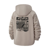 Comic Panel Question Unisex Full-Zip Printed Waterproof Hooded Windbreaker